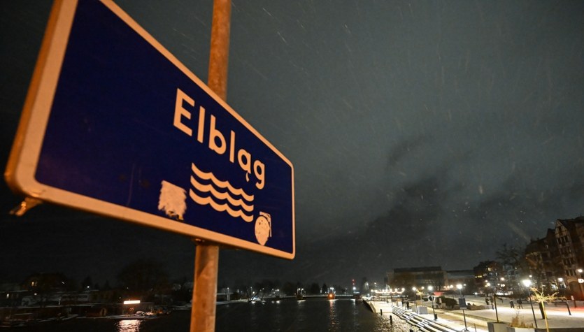 ​Wyrwa w wale przeciwpowodziowym pod Elblągiem