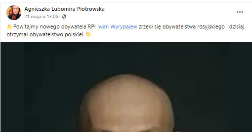 Wyrypajew zrzekł się obywatelstwa /Facebook