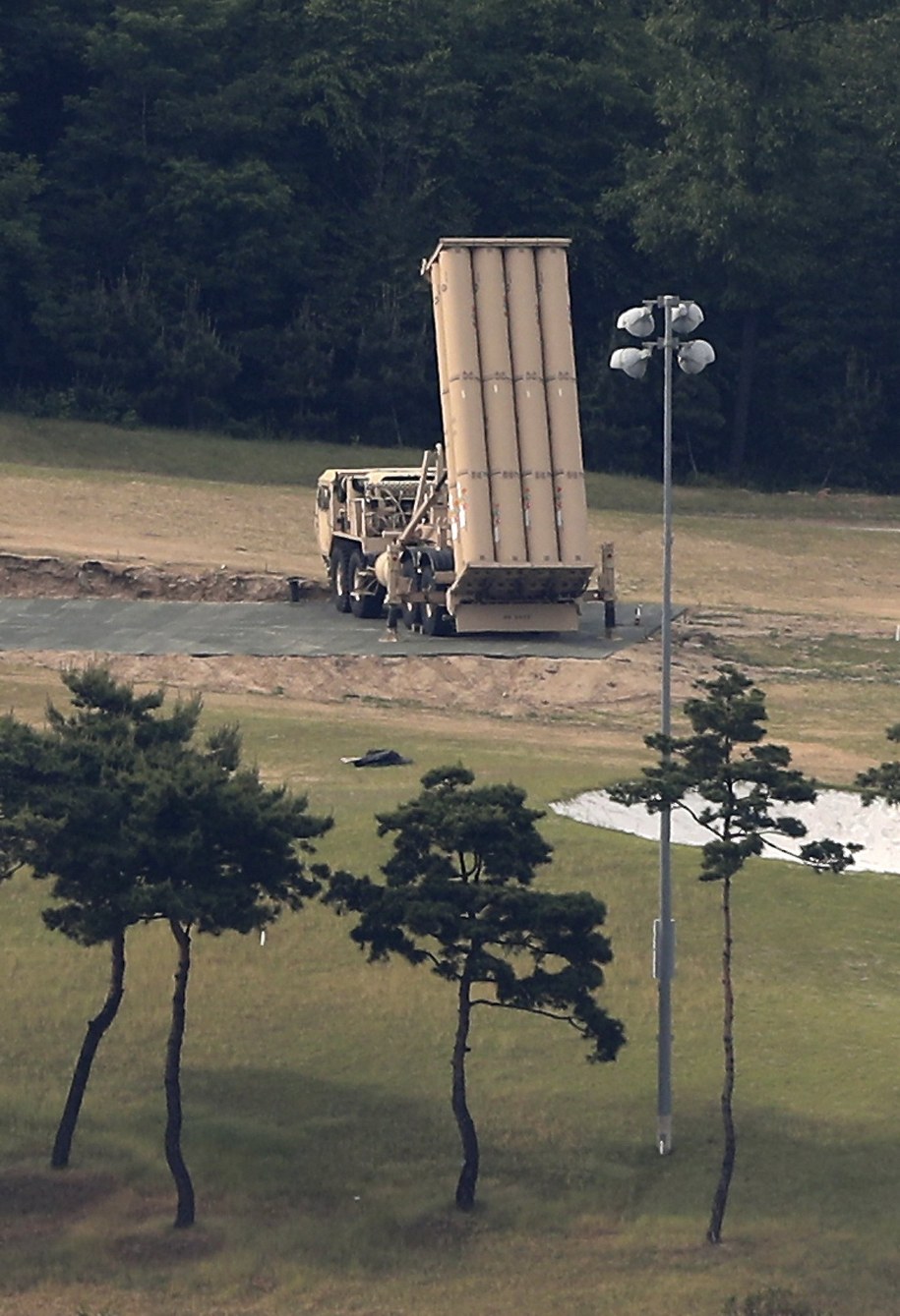 Wyrzutnia rakiet amerykańskiego systemu THAAD /YONHAP   /PAP/EPA