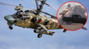 Wyrzutnia rakiet z rosyjskiego śmigłowca Ka-52 zamontowana na pickupie