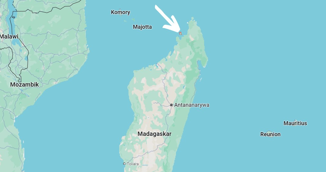 Wyspa Nosy Be leży ok. 8 km od wybrzeża Madagaskaru. /Google Maps/Google /materiał zewnętrzny