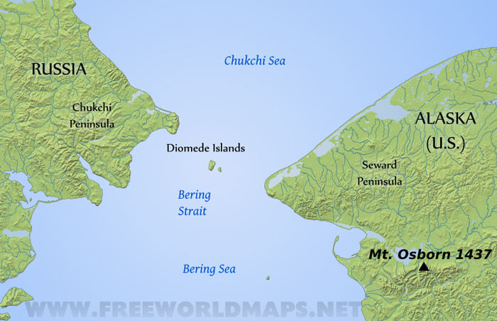 Wyspy Diomedesa - amerykańską i rosyjską dzieli 3,7 km /domena publiczna