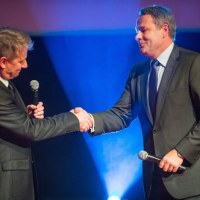 Dyrektor festiwalu Marek Żydowicz i prezydent Bydgoszczy Rafał Bruski