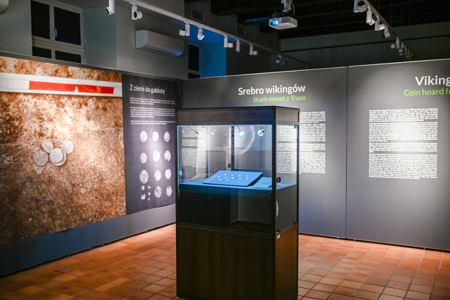Wystawa "Srebro wikingów. Skarb monet z Truso" w Muzeum Archeologiczno-Historycznym w Elblągu /Marcin Gadomski /PAP