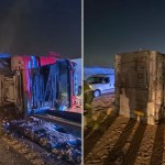 Wysypane zboże i przewrócony tir. Poważne utrudnienia na obwodnicy Trójmiasta