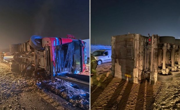 Wysypane zboże i przewrócony tir. Poważne utrudnienia na obwodnicy Trójmiasta
