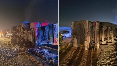 Wysypane zboże i przewrócony tir. Poważne utrudnienia na obwodnicy Trójmiasta