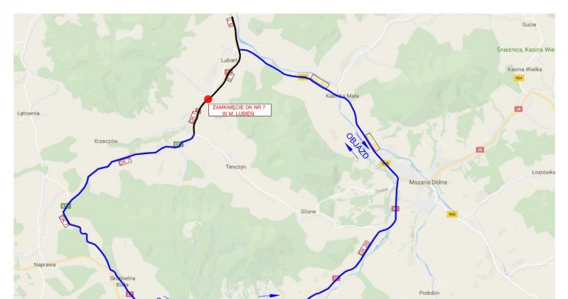 Wytyczone zostaną objazdy /Informacja prasowa