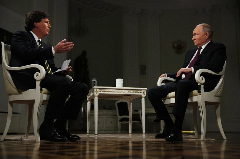 Wywiad Tuckera Carlsona z Władimirem Putinem /Gavriil GRIGOROV/POOL /AFP