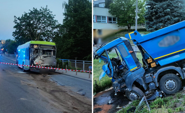 Wywrotka staranowała autobus i osobówki. Jest śledztwo ws. wypadku w Olsztynie