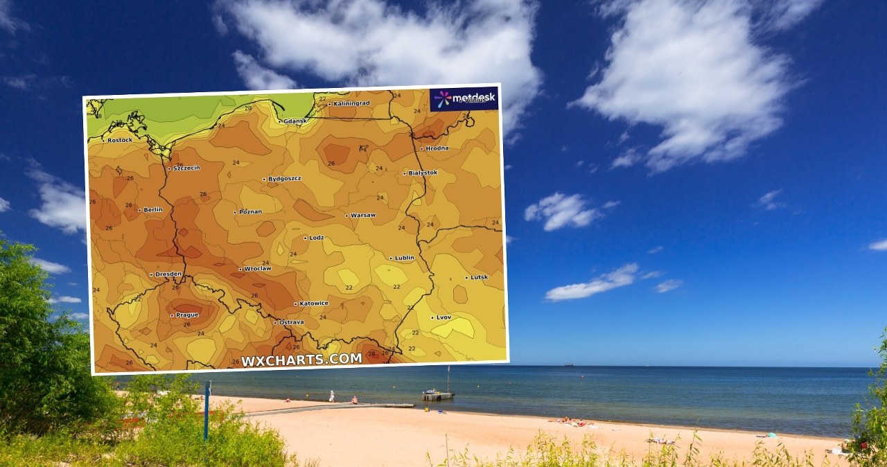 High pressure from the center of the Baltic Sea will bring clear, calm weather to Poland. Mostly warm and sunny weather/patrykkosmider/123rf/WXCHARTS/