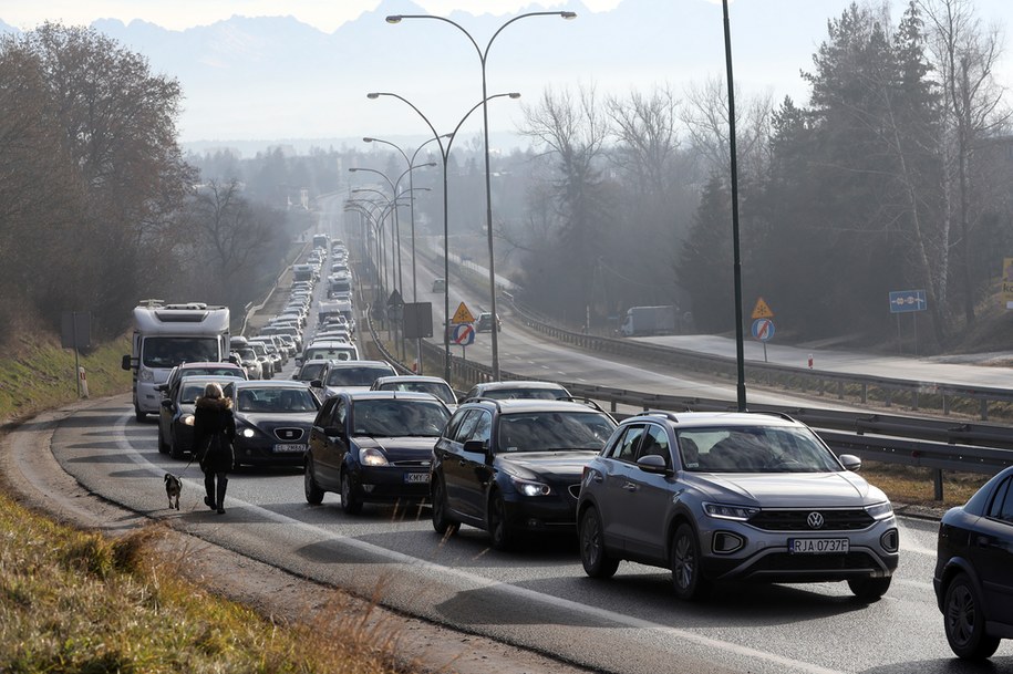 Wzmożony ruch samochodowy na Zakopiance /Grzegorz Momot /PAP