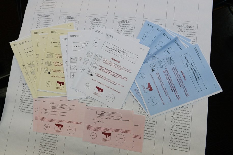 Wzory kart do głosowania /Jakub Kamiński /PAP