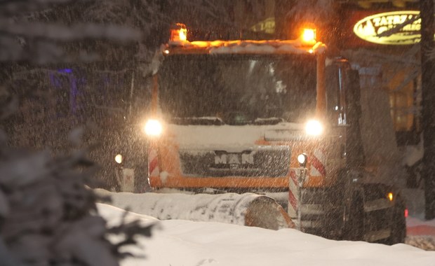 Wzrost natężenia opadów śniegu w Małopolsce