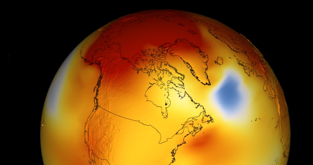 Wzrost temperatury będący bezpośrednim następstwem zmian klimatycznych, przyczynia się do zwiększenia liczby pożarów /NASA