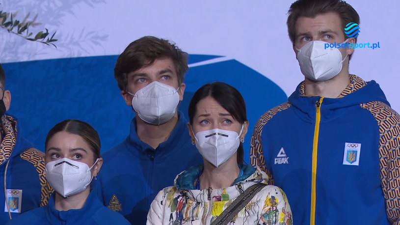 Wzruszająca scena. Ukraińscy łyżwiarze figurowi oklaskiwani podczas otwarcia mistrzostw świata. WIDEO