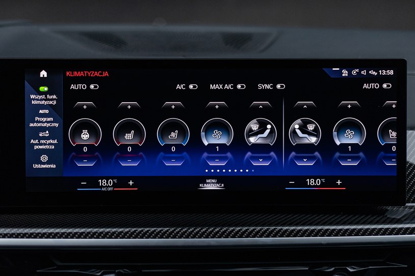 X6, jak każde nowe BMW, ma klimatyzację obsługiwaną z ekranu /Karol Tynka /INTERIA.PL