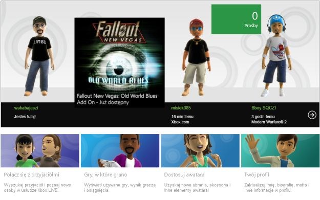 Xbox Live funkcjonuje jako usługa również z poziomu przeglądarki internetowej /INTERIA.PL