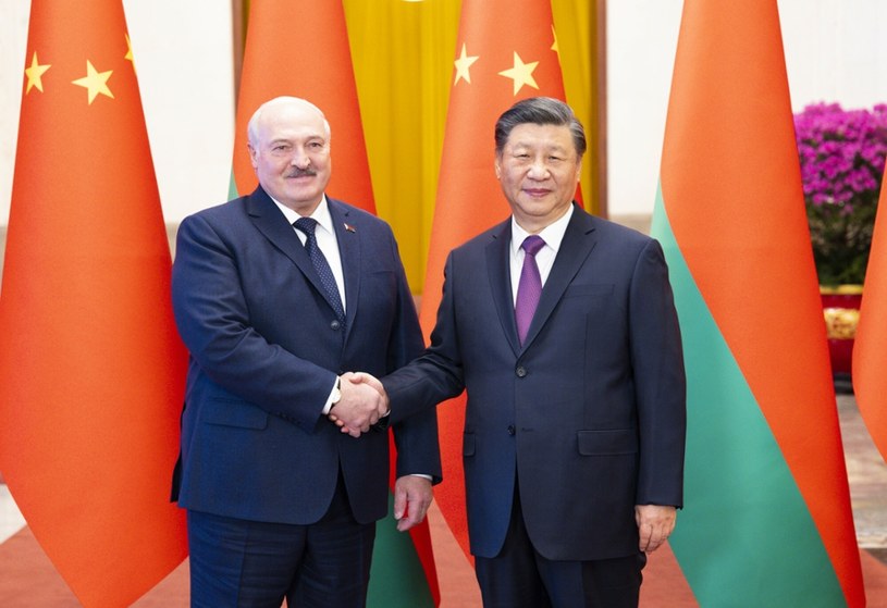 Xi Jinping podczas spotkania z Aleksandrem Łukaszenką w Pekinie /Huang Jingwen/Xinhua News /East News