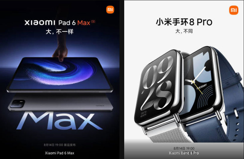 Xiaomi Pad 6 Max i Band 8 Pro /Xiaomi /materiały prasowe