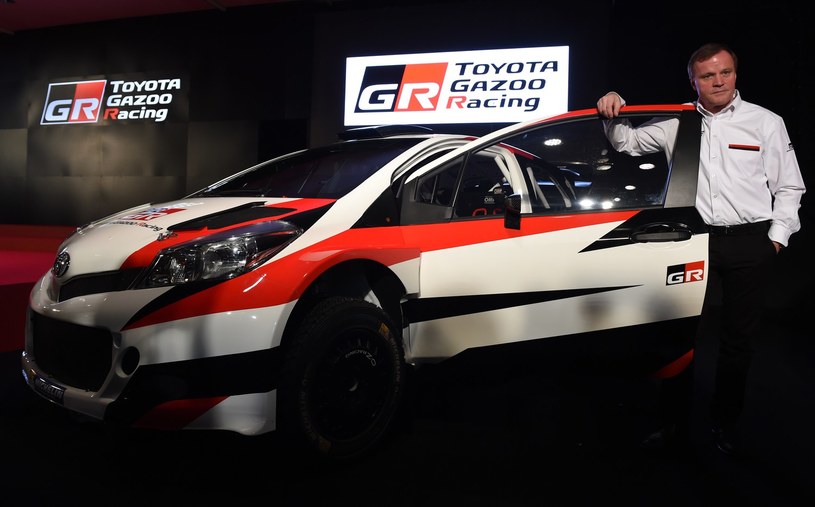 Yaris WRC i Tommi Makinen podczas prezentacji w Tokio /Informacja prasowa
