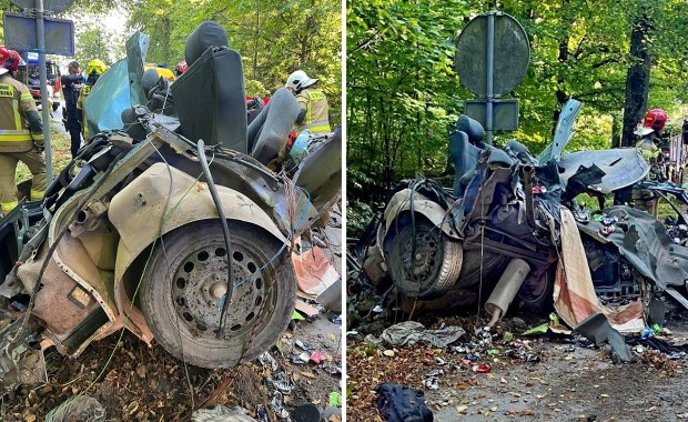Z auta zostały strzępy, 27-latek nie żyje. Policja szuka świadków wypadku