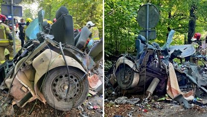 Z auta zostały strzępy, 27-latek nie żyje. Policja szuka świadków wypadku