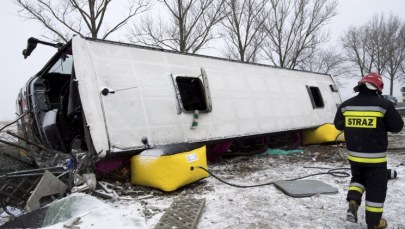 Z autobusu, którym podróżowali kibice niewiele zostało 