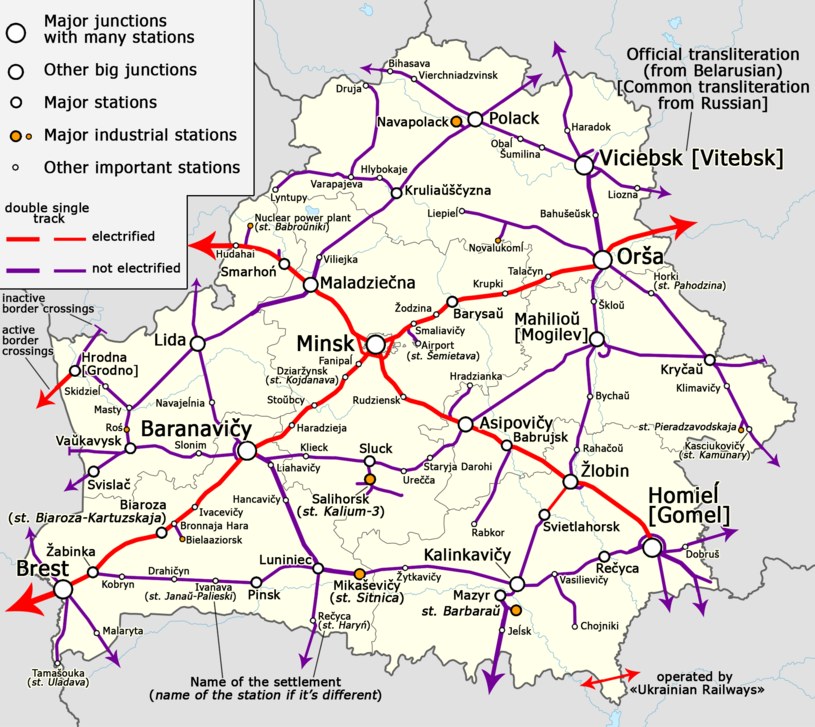 Z Białorusi do Ukrainy prowadzi kilka niezelektryfikowanych linii kolejowych /CC BY 4.0 /Wikimedia