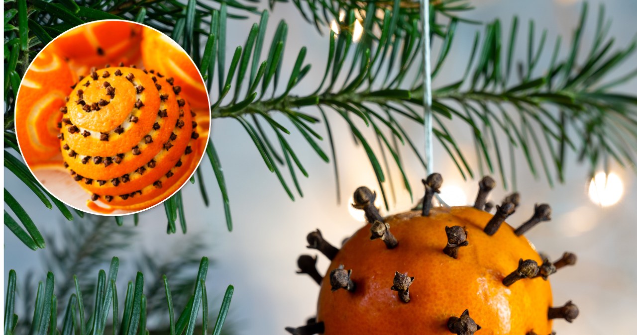 Z cytrusów i goździków można stworzyć piękne ozdoby choinkowe. Niektórzy wierzą, że przynoszą szczęście i przyciągają pieniądze /Pixel