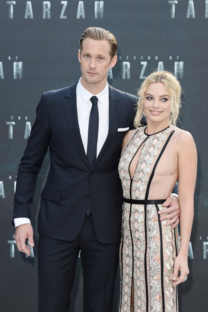 Z nią też romansował? Alexander Skarsgard i przepiękna Margot Robbie /Jeff Spicer /Getty Images