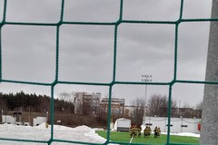 Z powodu silnego wiatru zapadł się balon