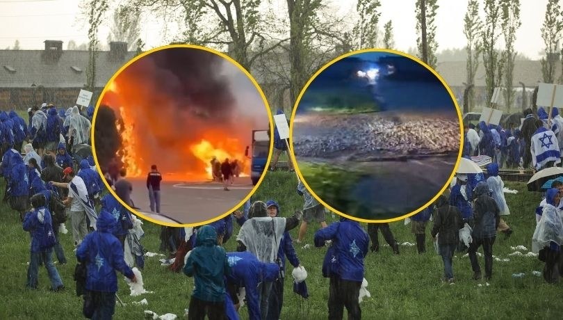 Z powodu ulew trzeba było skrócić uroczystości związane z Marszem Żywych /Jarek Praszkiewicz /PAP