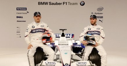 Z prawej Nick Heidfeld, z lewej jego "punkt odniesienia" /AFP