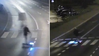 Z tyloma promilami na hulajnodze. Od razu trafił do szpitala (FILM)