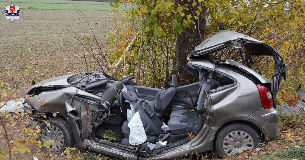 Z wraku Citroena rannych uwolnili strażacy /Informacja prasowa