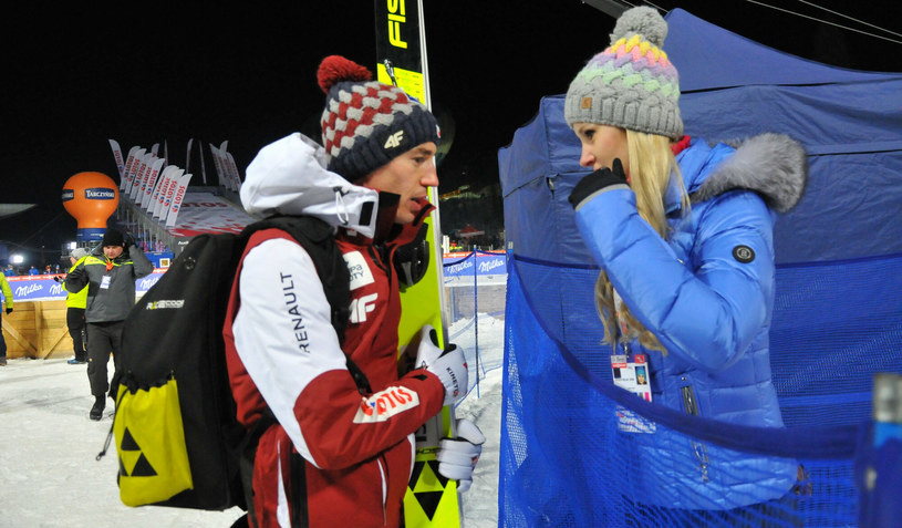 Za nami zawody Turnieju Czterech Skoczni w Oberstdorfie. Na zdjęciu Kamil Stoch z żoną Ewą Bilan-Stoch /Marek Dybas /Reporter