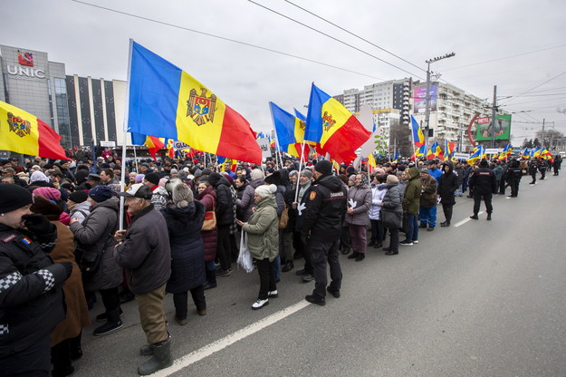 Za organizacją protestów w Mołdawii stoi Partia Șor, Republikański Ruch Społeczno-Polityczny Równość /DUMITRU DORU /PAP/EPA
