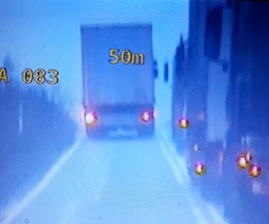 Za taką jazdę kierowcy ciężarówki grozi 30 000 grzywny. Mamy nagranie!