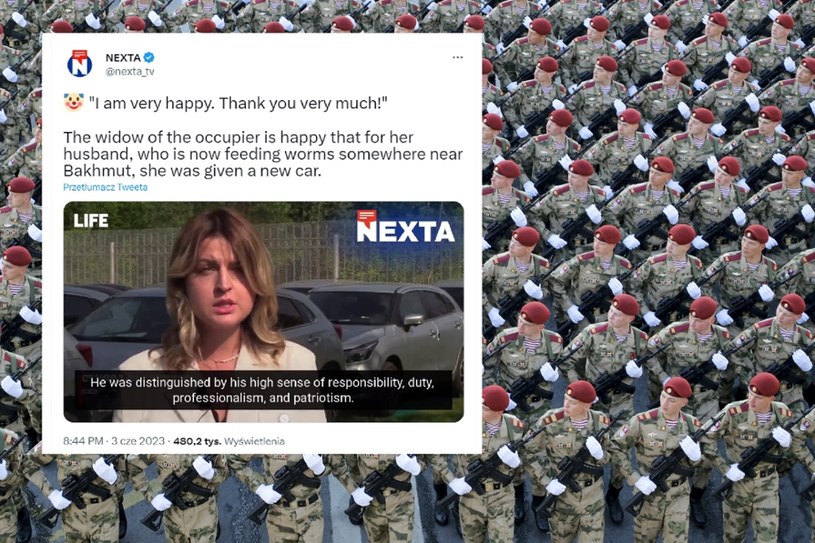 Za zabitego Siergieja dostała samochód. Rosyjska wdowa nie kryje radości