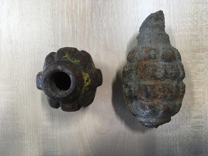 Zabezpieczony przez policję niewybuch z czasów II wojny światowej /foto. Policja Śląska /Policja