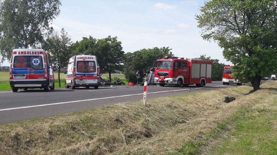 Zablokowano drogę w miejscu wypadku /Gorąca Linia RMF FM /Gorąca Linia RMF FM