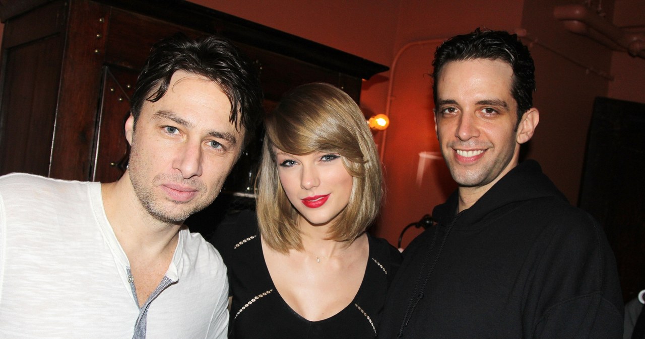 Zach Braff, Taylor Swift i Nick Cordero po występie na Broadwayu /Bruce Glikas /Getty Images