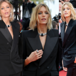 Zachwycająca Anja Rubik w czarnym garniturze w Cannes 