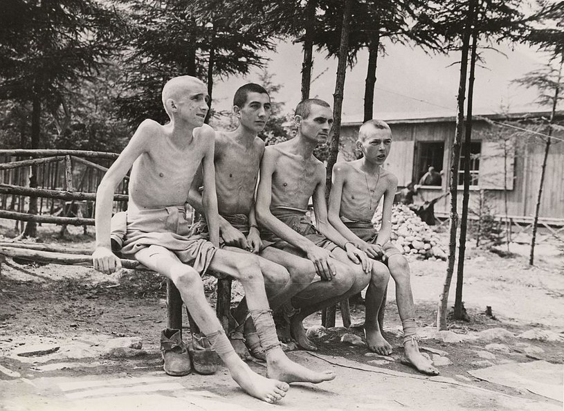 Zaczęło się od ławek w parkach, na których mogli siadać tylko Aryjczycy. Na zdjęciu więźniowie obozu Mauthausen-Gusen w 1945 r. /Getty Images