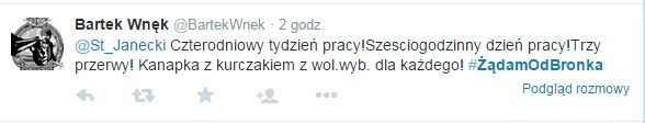#ŻądamOdBronka na Twitterze /Twitter