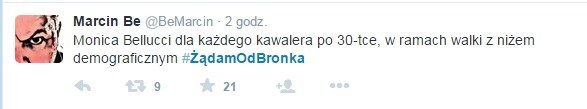 #ŻądamOdBronka na Twitterze /Twitter