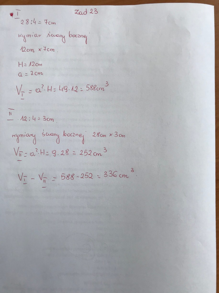 Zadanie numer 23 test matematyczny gimnazjalny /RMF FM