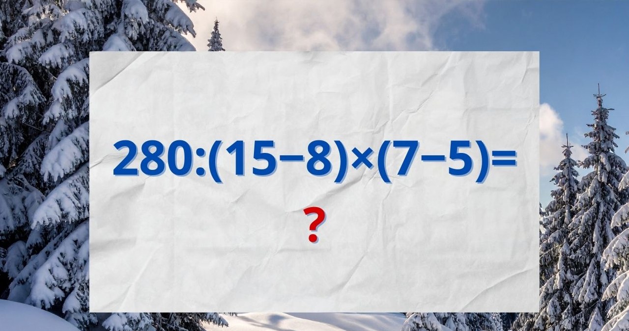 Zagadka matematyczna: 280:(15−8)×(7−5)=? /Canva Pro /Canva Pro