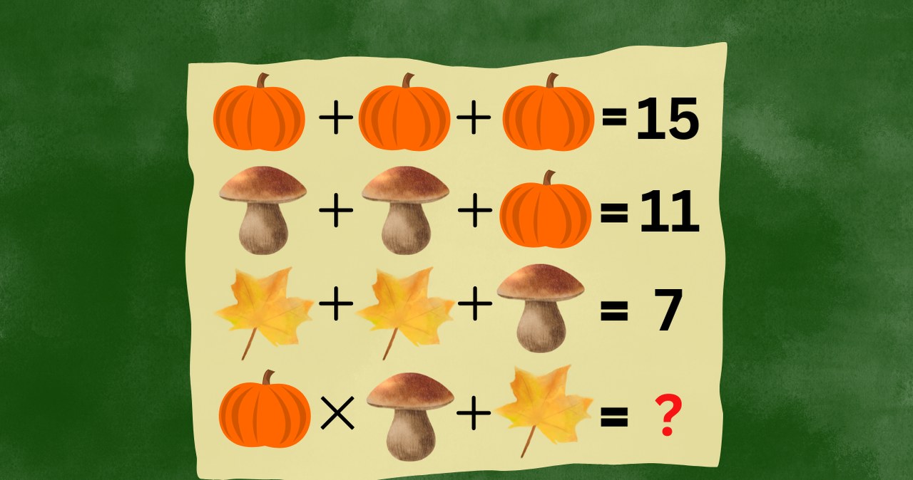 Zagadka matematyczna na początek jesieni. Podasz wynik? /Canva Pro